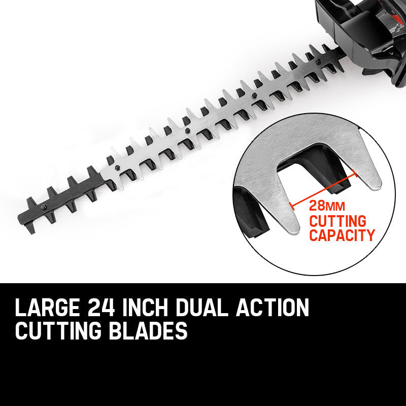 Baumr-AG 26CC Petrol Hedge Trimmer - 2-Stroke Clipper Saw Precision 24 Blade