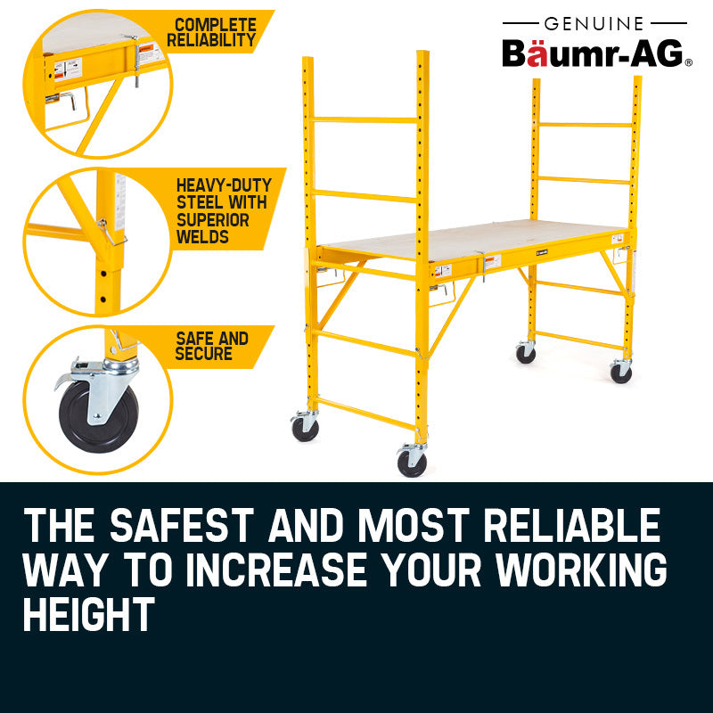 Baumr-AG 450kg Mobile Scaffold High Work Platform Scaffolding Portable