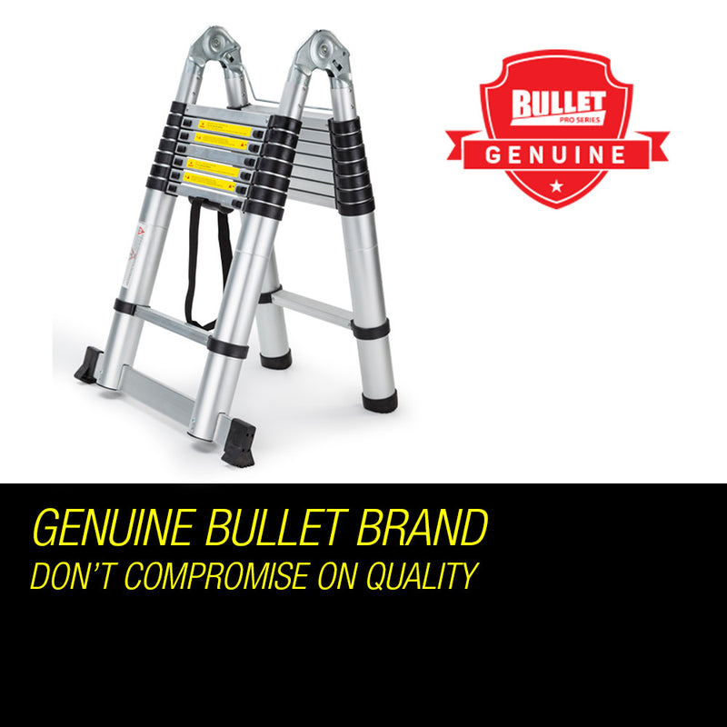 Bullet 5m Telescopic Aluminium Multipurpose Ladder Extension Alloy Step