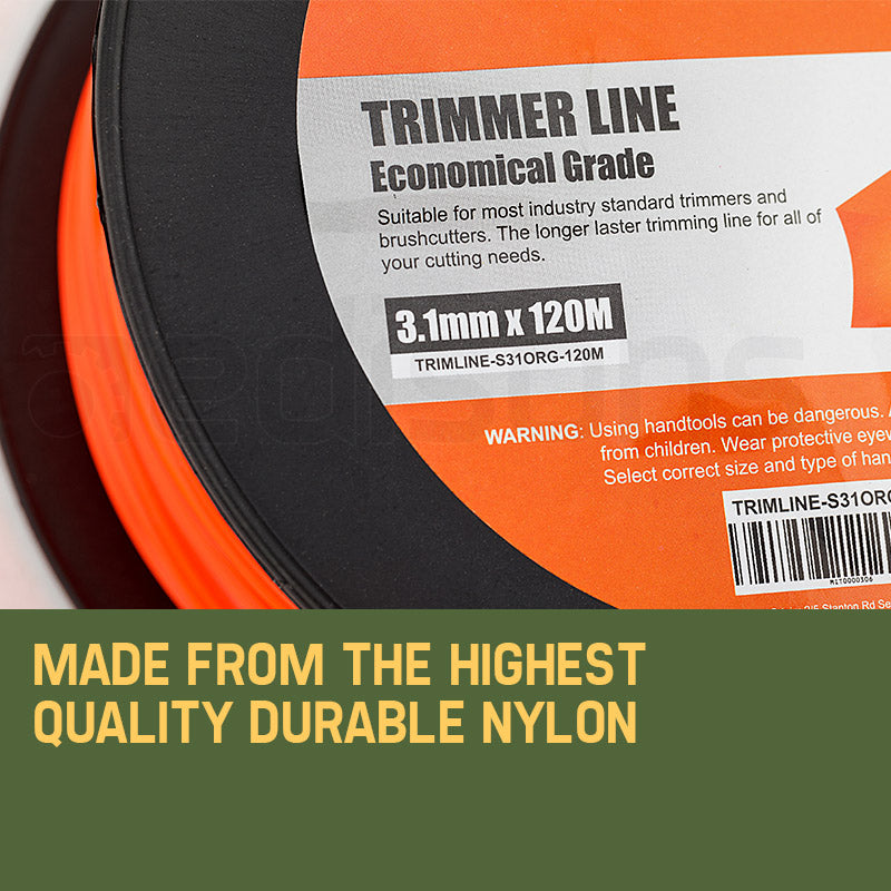 MTM Trimmer Line 3.1mm x 120M Whipper Snipper Cord Brush Cutter Brushcutter