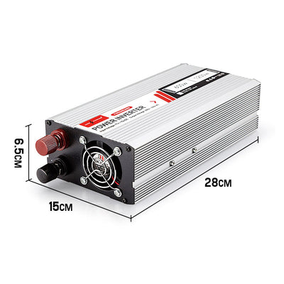 GENPOWER 600W/1200W Pure Sine Wave 12V/240V Power Inverter Car Plug Caravan Boat