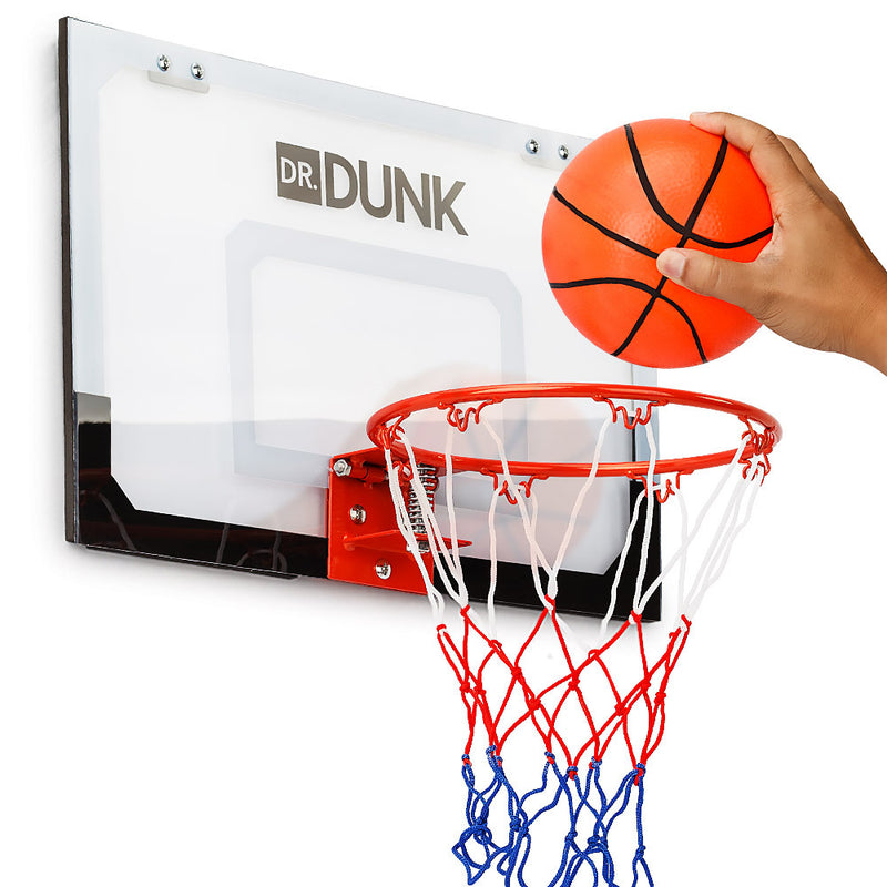 Dr.Dunk Indoor Mini Basketball Hoop Ring Backboard Kit Door Mounted Mount Kid Set