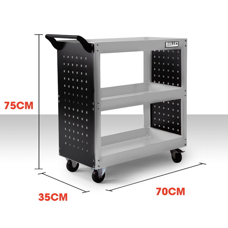 BULLET Tool Trolley Cart Workshop Trolly Mobile Storage Steel Portable Mechanics