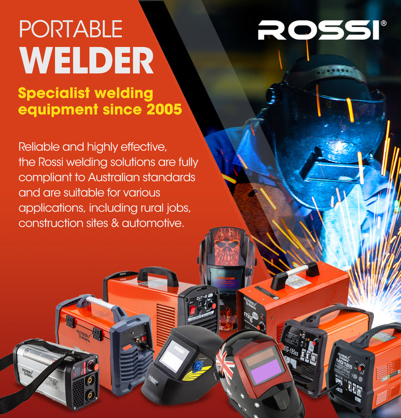 ROSSI 180 Amp Stick Welder, Portable Arc MMA Inverter Welding Machine, 15A Plug