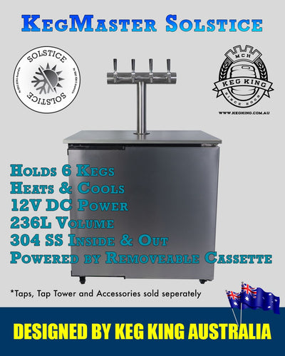 Keg King - KegMaster Solstice - 6 Keg 12volt DC Kegerator