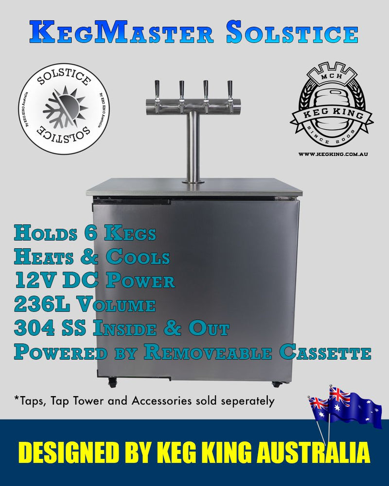 Keg King - KegMaster Solstice - 6 Keg 12volt DC Kegerator