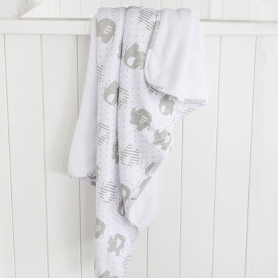 Bubba Blue Petit Elephant Reversible Cuddle Blanket 106011