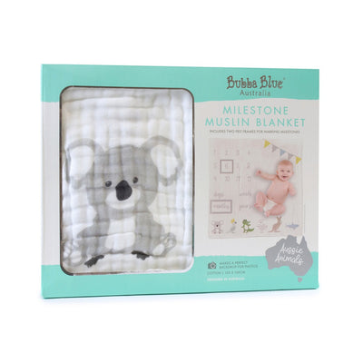 Bubba Blue Aussie Animal Milestone Muslin 97715