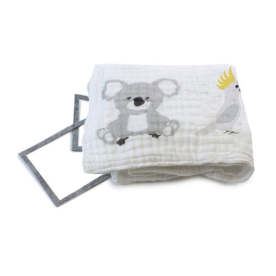 Bubba Blue Aussie Animal Milestone Muslin 97715