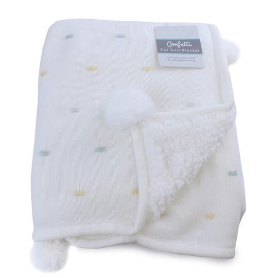 Bubba Blue Confetti Cot Knit Blanket 101894