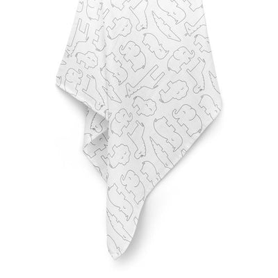 Bubba Blue Ash Grey Safari Bamboo 3pk Muslin Swaddle Wraps BB06592
