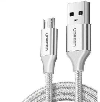 UGREEN USB-A to Micro USB Cable 2m (Aluminium case, White) - 60153