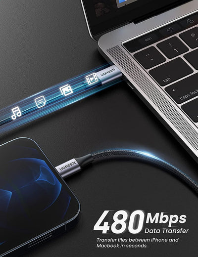 UGREEN USB-C to  Cable 1M (Aluminium case, Grey) - 60759