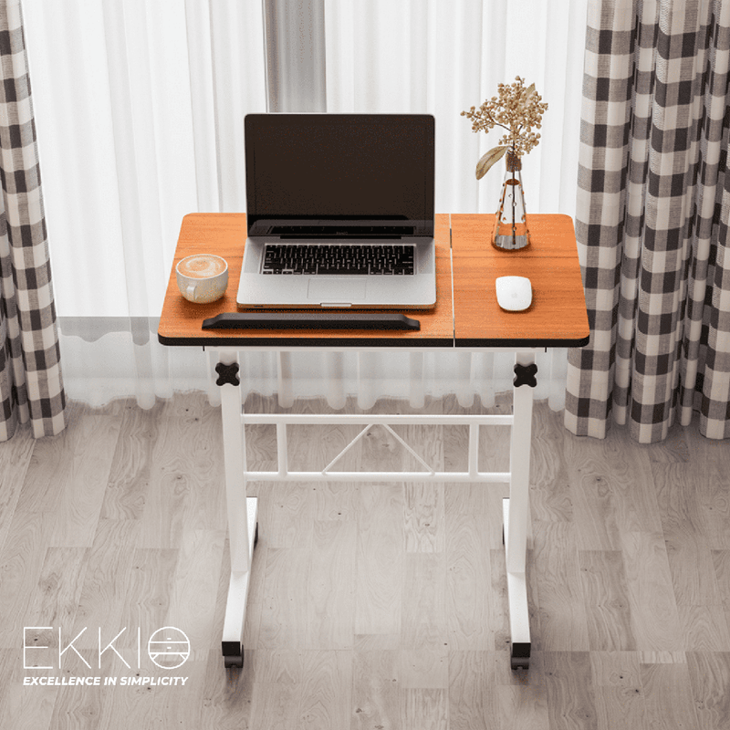 EKKIO Mobile Desk Half Tilt Oak EK-MD-102-VAC