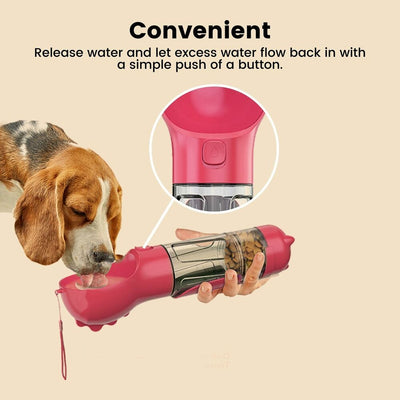 Floofi 4 in 1 Pet Scooper & Feeder Pink FI-FD-112-XQ