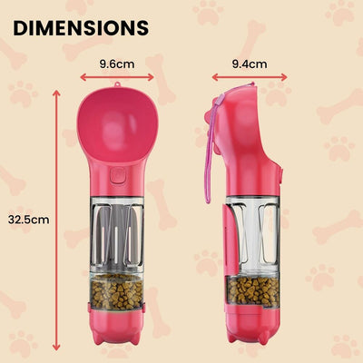 Floofi 4 in 1 Pet Scooper & Feeder Pink FI-FD-112-XQ