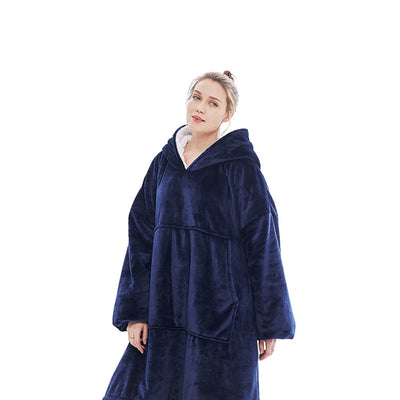 GOMINIMO Hoodie Blanket Navy Blue HM-HB-107-AYS