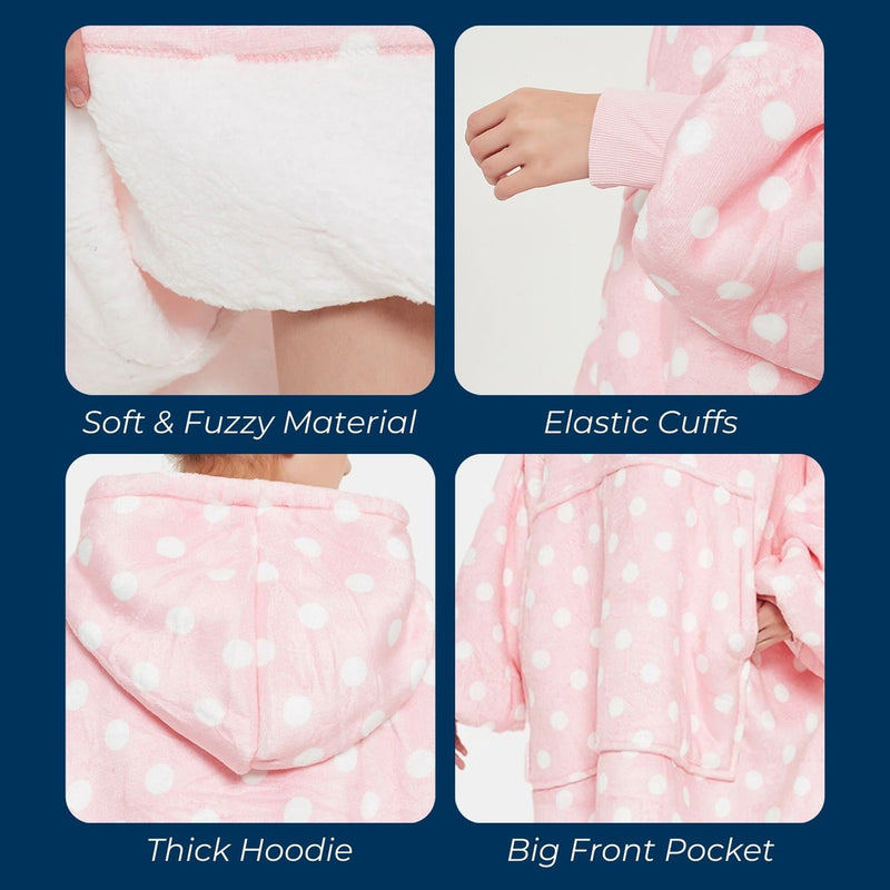 GOMINIMO Hoodie Blanket Long Pink HM-HB-118-AYS