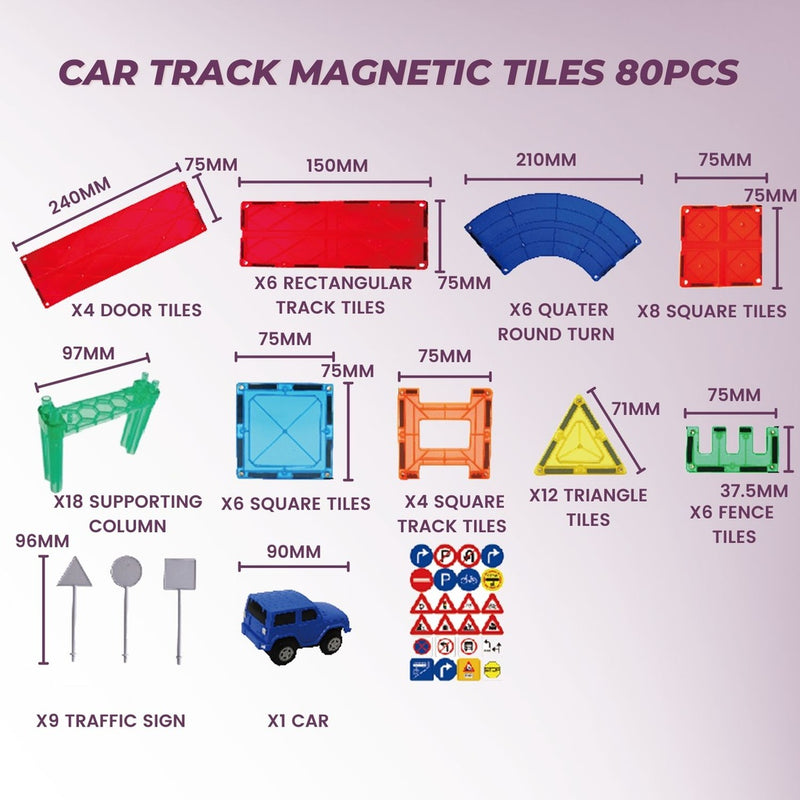 Magnescape 80pcs car track 9980