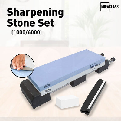 Miraklass Sharpening Stone Set (1000/6000 Grit)