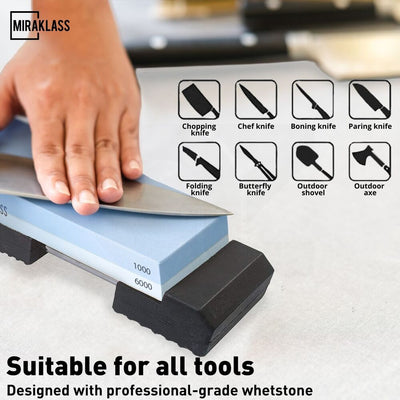 Miraklass Sharpening Stone Set (1000/6000 Grit)