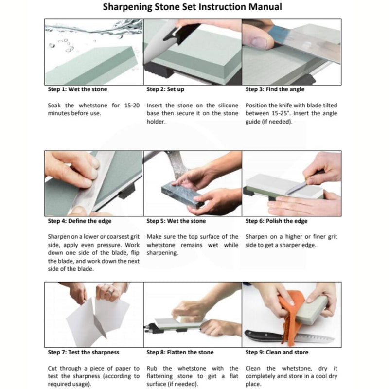 Miraklass Sharpening Stone Set (1000/6000 Grit)