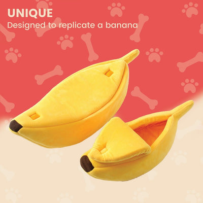 Floofi Banana Pet Bed (XL Yellow)