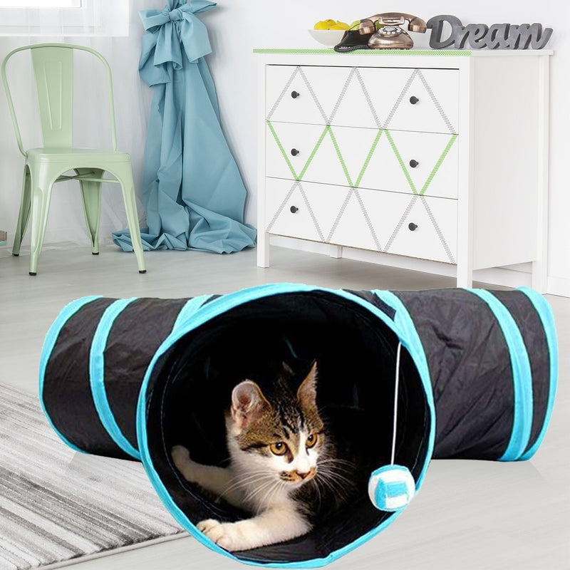 Floofi 4 Holes Cat Tunnel (Blue)