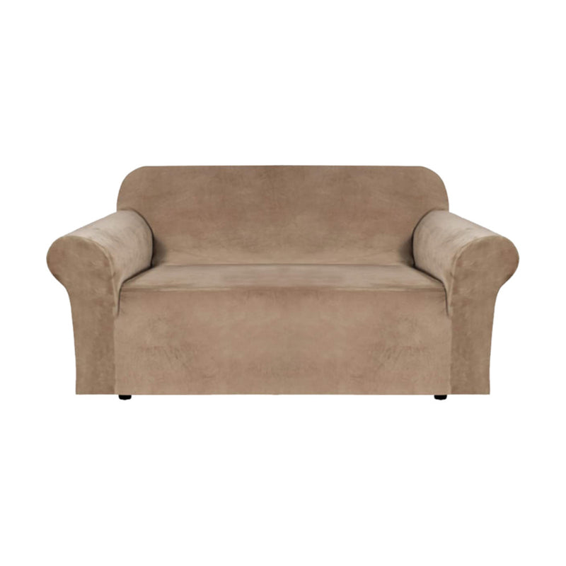 GOMINIMO Velvet Sofa Cover 2 Seater (Blush Brown) HM-SF-105-RD