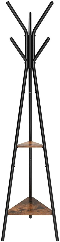 VASAGLE Vintage Coat Rack Stand Black RCR16BX