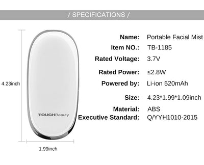 TOUCHBeauty Light 590 Portable Facial Mist TB-1185