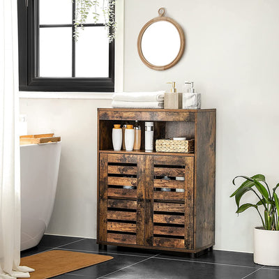 VASAGLE Storage Cabinet with Shelves and Louvered Door BBK44BX