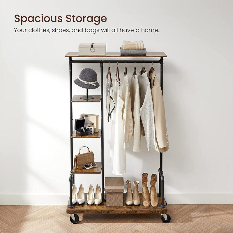 VASAGLE Clothes Rack Rustic Brown HSR66BX