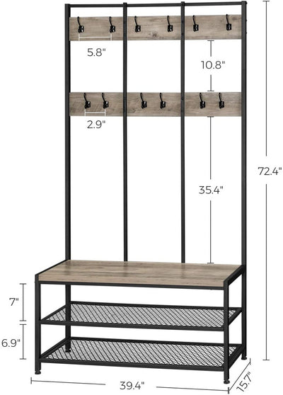 VASAGLE Clothes Rack 184cm Greige HSR086B02