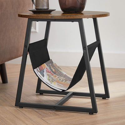 VASAGLE Side Table Rustic Brown and Black LET281B01