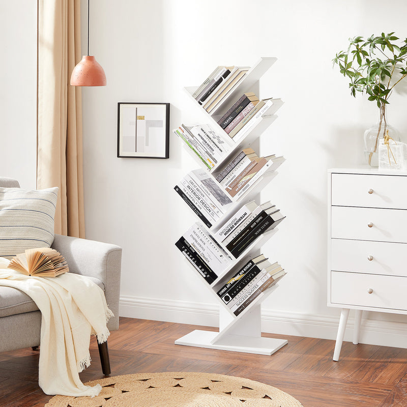 VASAGLE Tree Bookshelf 8 Tier White