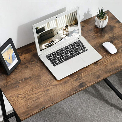 VASAGLE Computer Desk Rustic Brown and Black