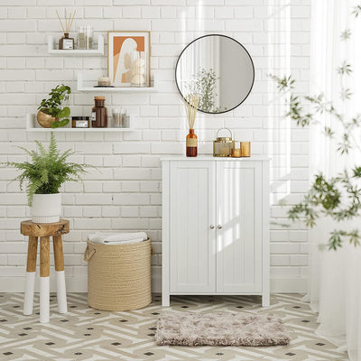 VASAGLE Floor Cabinet with 2 Doors White BCB60W