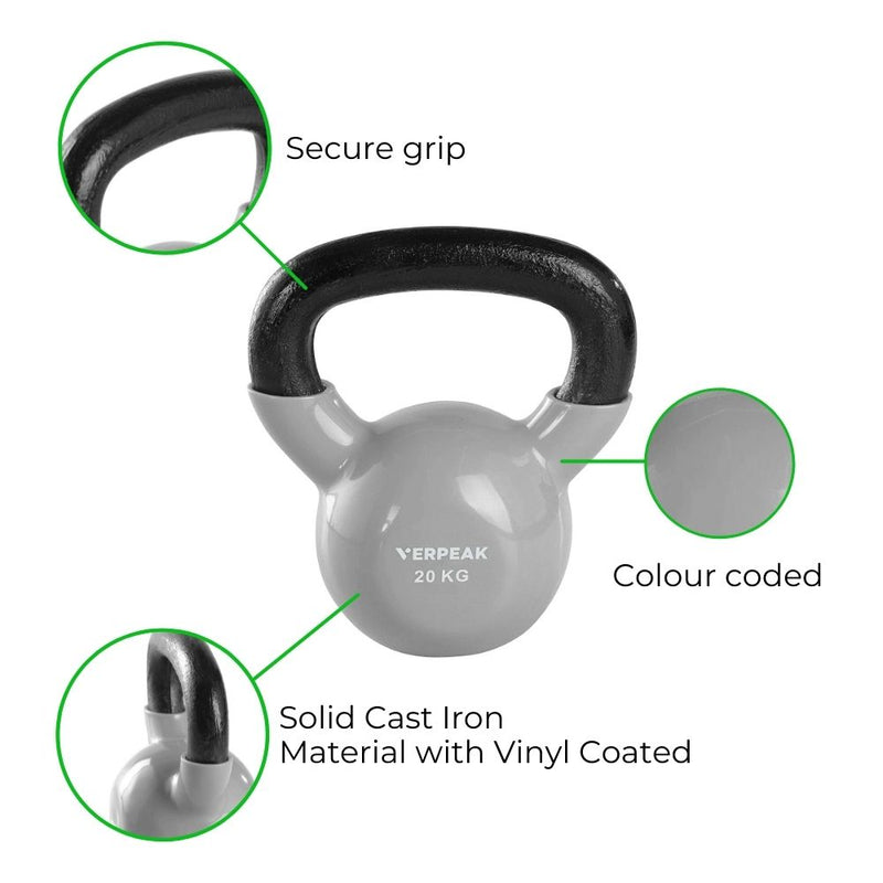 Verpeak Vinyl Kettlebell 20kg VP-KB-105-BU