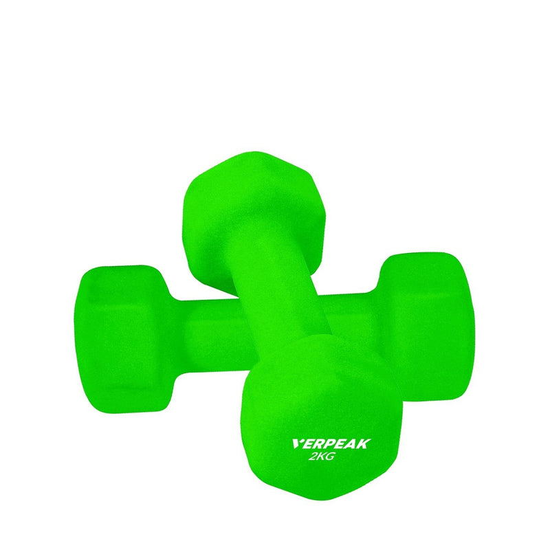 Verpeak Neoprene Dumbbell 2kg x 2 Green