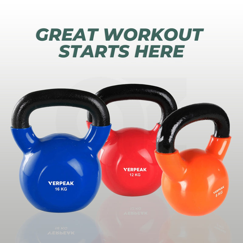 Verpeak Vinyl Kettlebell 6kg Turquoise