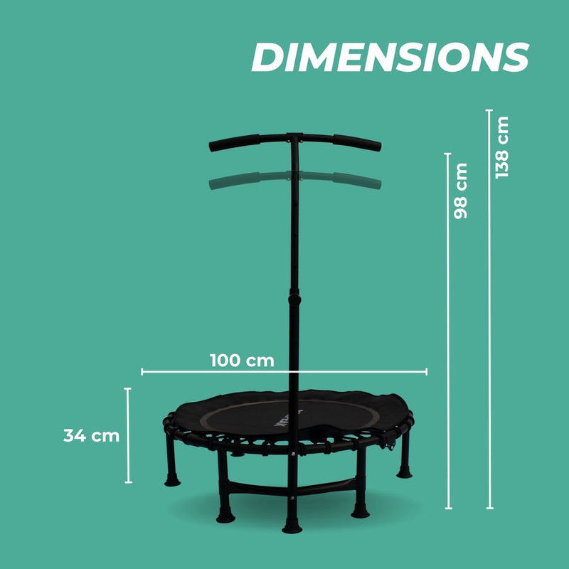 Verpeak Fitness Trampoline 40" with T shape handrail VP-TP-101-JDI