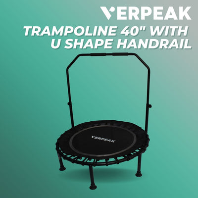 Verpeak Fitness Trampoline 40" with U Shape Handrail VP-TP-102-JDI