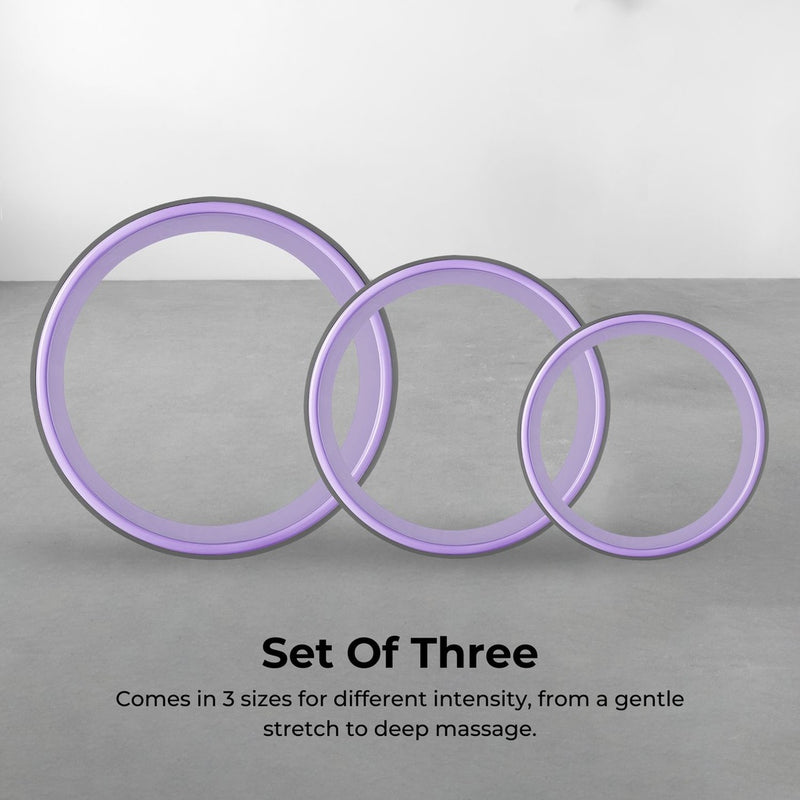 Verpeak Yoga Wheel 3 pieces set Purple & Black VP-YBS-107-YR