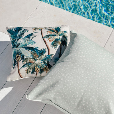 Cushion Cover-With Piping-Palm Trees Natural-45cm x 45cm