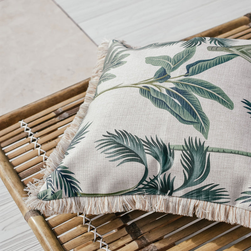 Cushion Cover-Coastal Fringe-Del Coco-45cm x 45cm