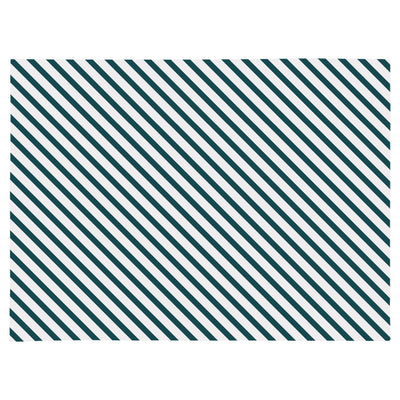 Placemat set of 4-Side Stripe Teal-46cm x 33cm