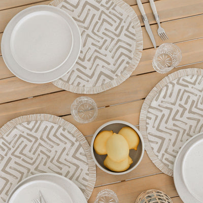 Round Placemat-Tribal-Beige-40cm