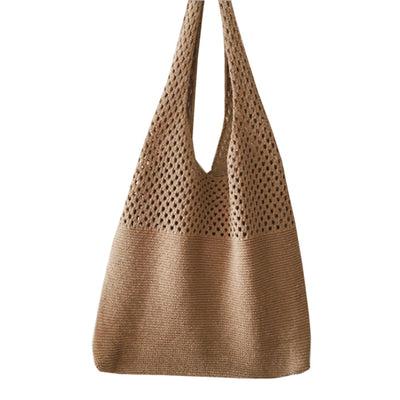 Boho Retro Shopping Bag-Latte