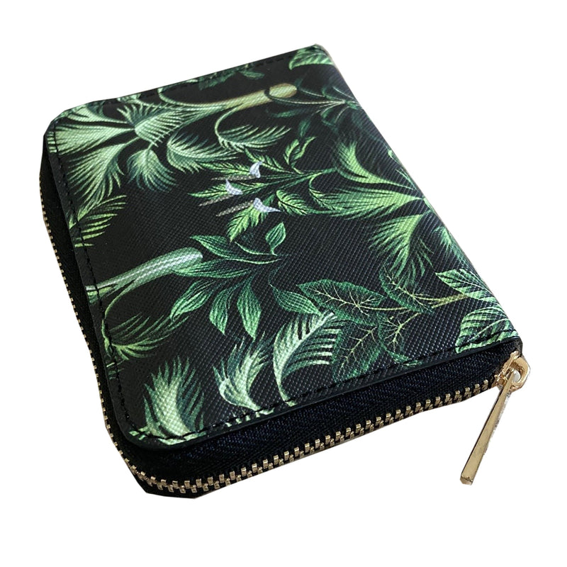 Small Zip Wallet-Midnight Palms